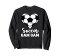 Soccer Gam Gam Funny Soccer Heart Sweatshirt - Unique Graphic Men Women - T-Shirt, Sweatshirt, Hoodie