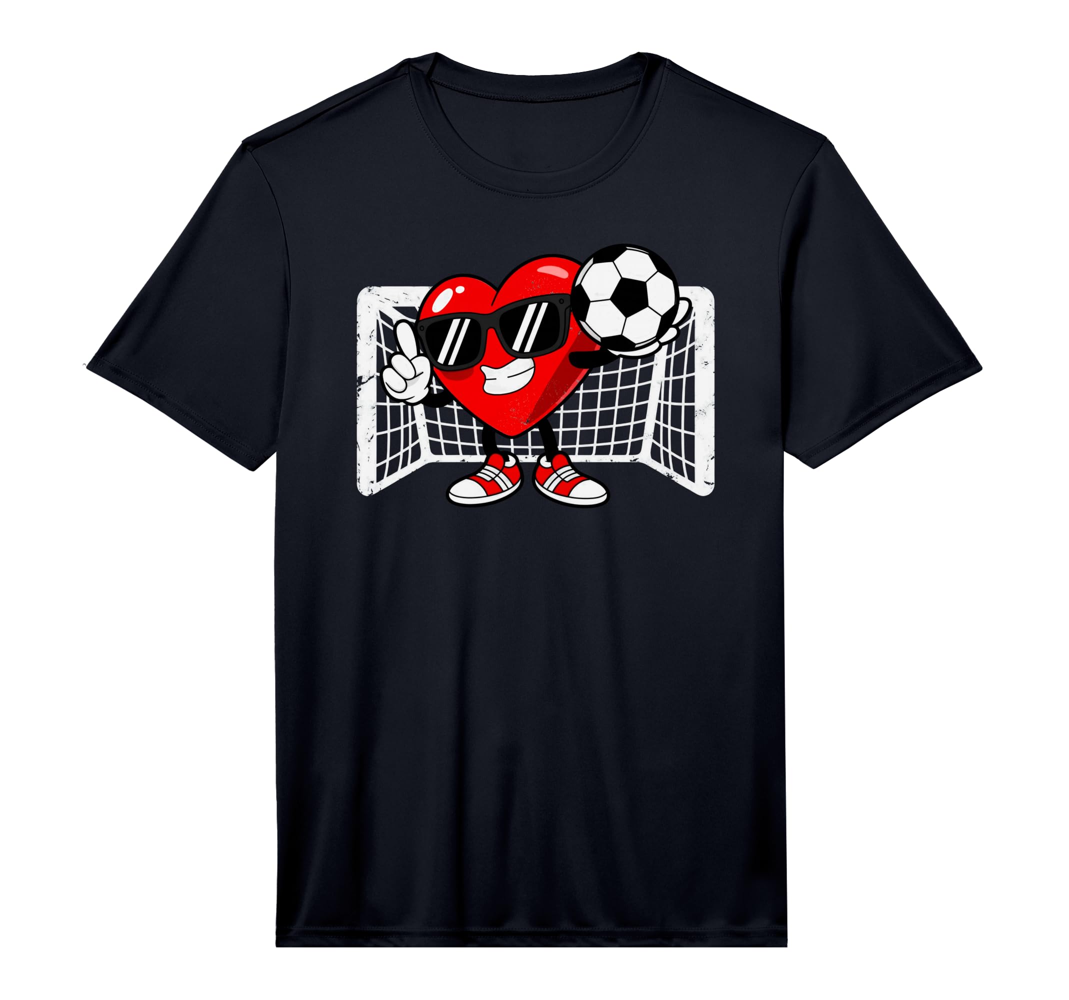 Valentine Soccer Heart Football T-Shirt - Streetwear Style for Adults - T-Shirt, Sweatshirt, Hoodie
