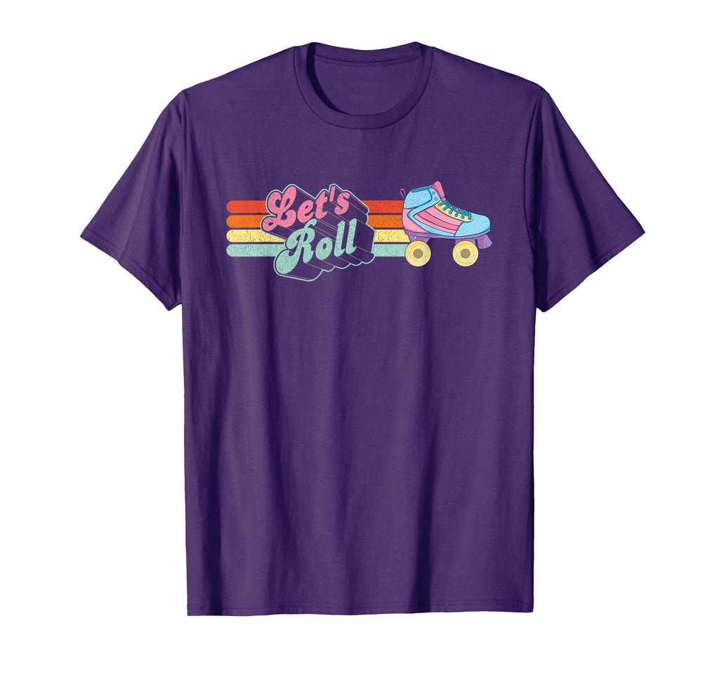 Lets Roll Roller Skating Skate Skater T-Shirt - Aesthetic Graphic Men Women - T-Shirt, Sweatshirt, Hoodie