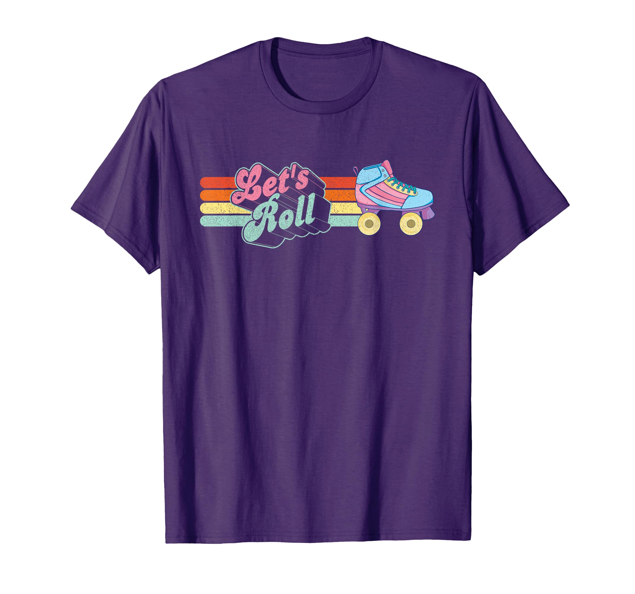 Lets Roll Roller Skating Skate Skater T-Shirt - Aesthetic Graphic Men Women - T-Shirt, Sweatshirt, Hoodie