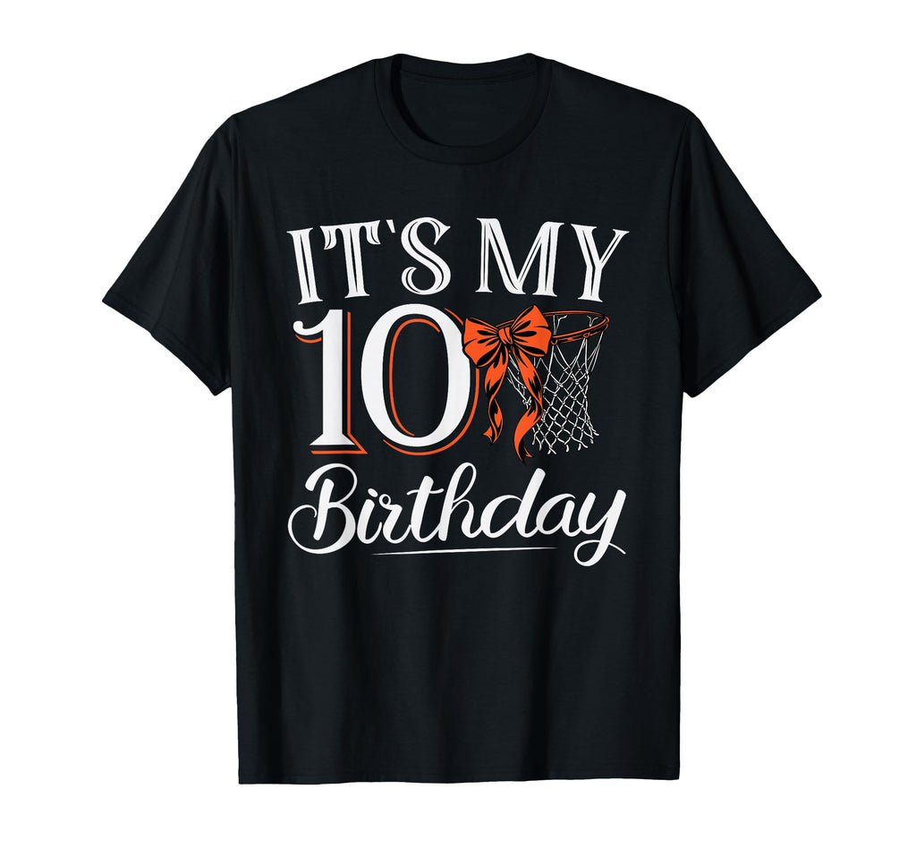 Orange Coquette Basketball Its My 10 T-Shirt - Minimalist Print Unisex - T-Shirt, Sweatshirt, Hoodie