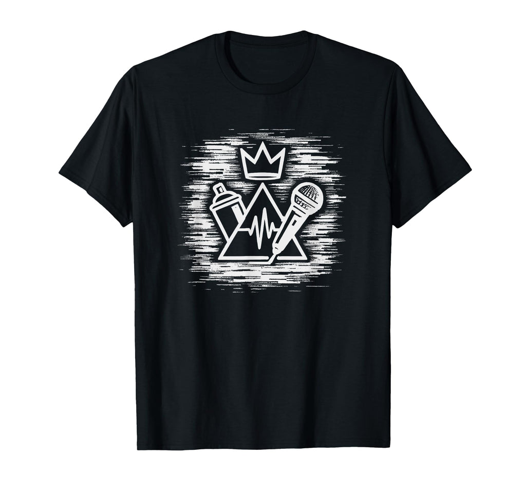 Crowned Flow Mic Old School Beats T-Shirt - Trendy Graphic for Adults - T-Shirt, Sweatshirt, Hoodie