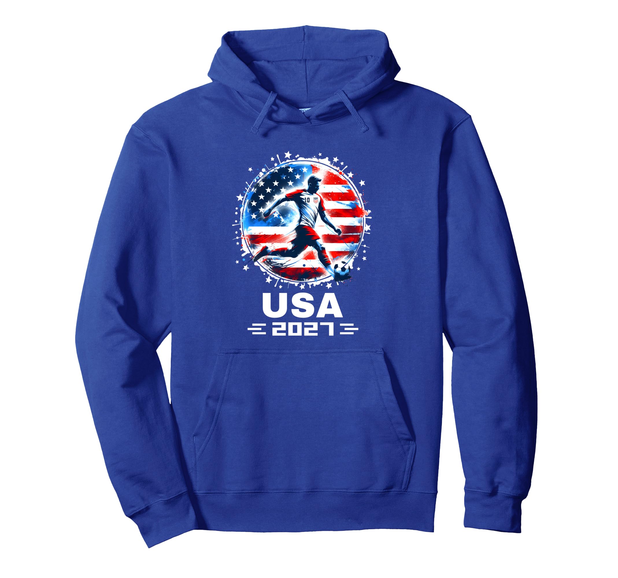 American Flag Soccer Team Soccer Hoodie - Fun Novelty Design for Adults - T-Shirt, Sweatshirt, Hoodie