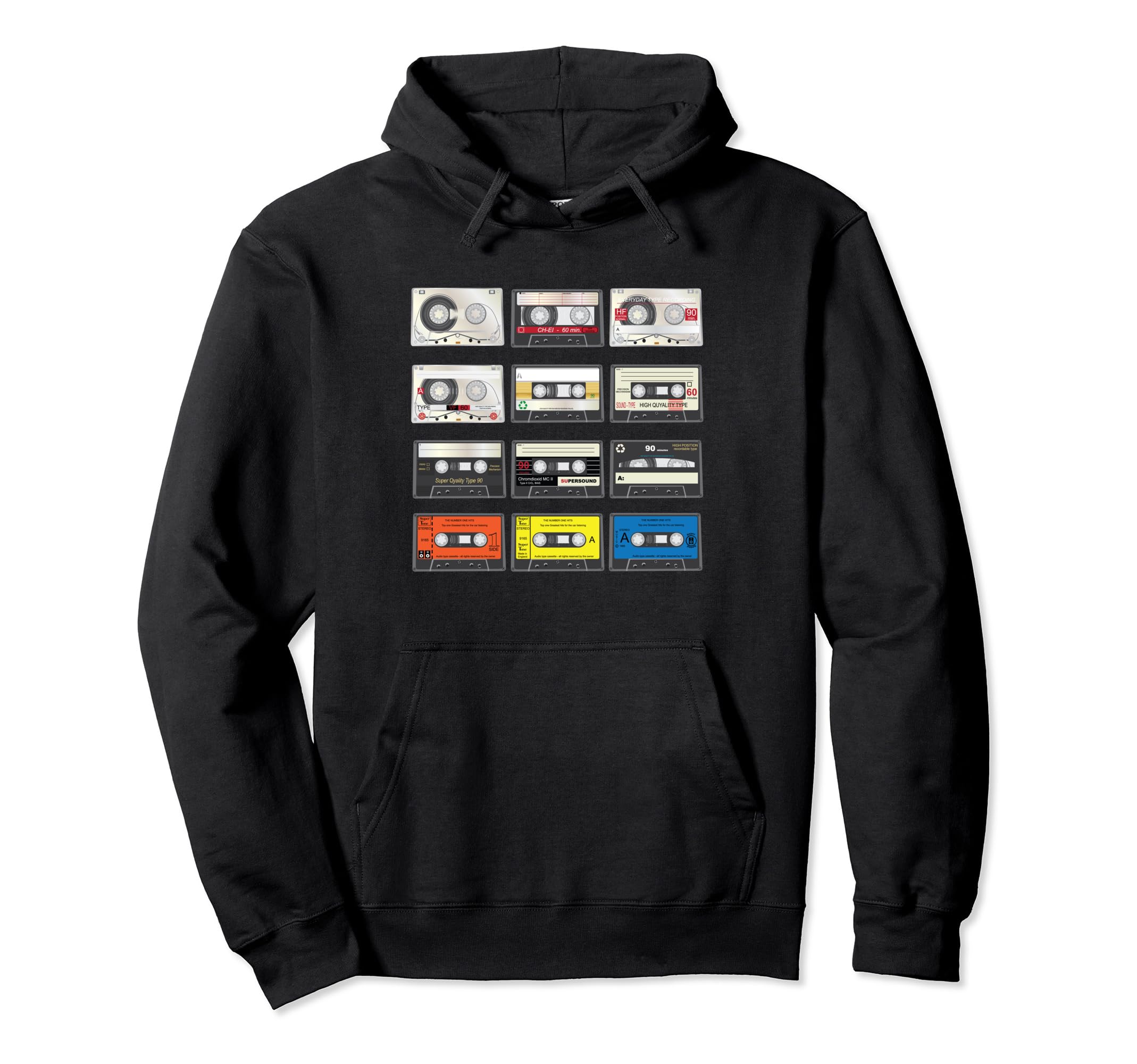 Mix Tape Audio Cassette 80S 90S Hoodie - Custom Art Print for Adults - T-Shirt, Sweatshirt, Hoodie