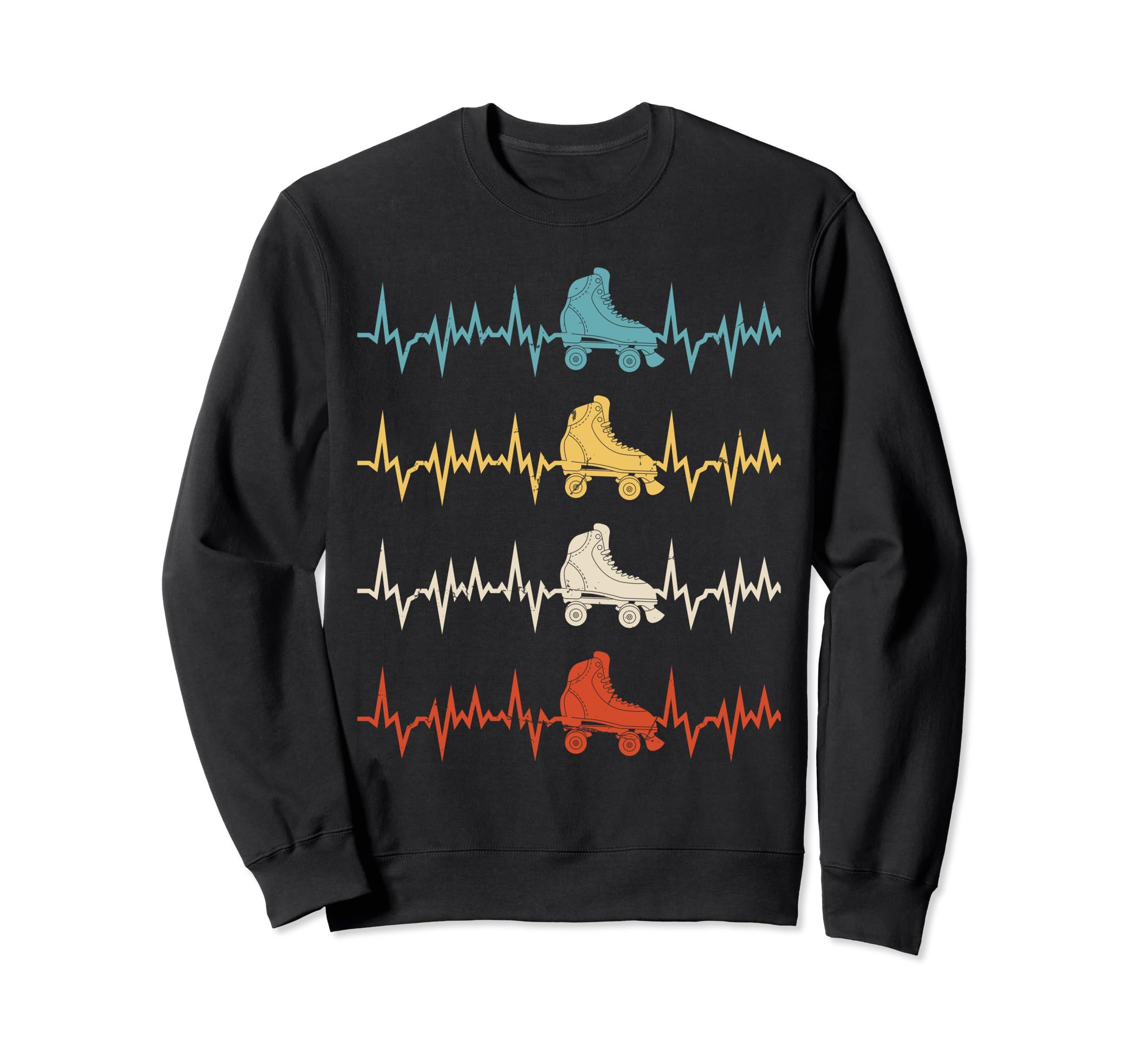 Roller Skate Heartbeat Skater Sweatshirt - Casual Everyday Wear for Adults - T-Shirt, Sweatshirt, Hoodie