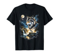 Grunge Howling Wolf 90S Nature T-Shirt - Aesthetic Graphic for Adults - T-Shirt, Sweatshirt, Hoodie
