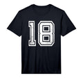 Number 18 Distressed Number Performance T-Shirt - Graphic Print for Adults - T-Shirt, Sweatshirt, Hoodie