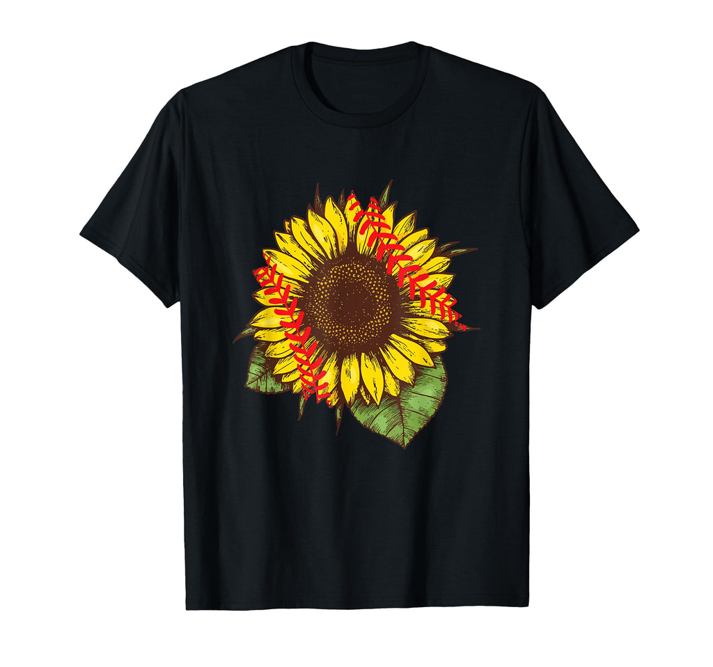 Softball Sunflower Mom Mother Softball T-Shirt - Trendy Graphic Men Women - T-Shirt, Sweatshirt, Hoodie