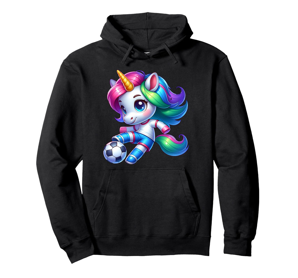 Footballer Unicorn Fans Soccer Team Hoodie - Fun Novelty Design Unisex - T-Shirt, Sweatshirt, Hoodie