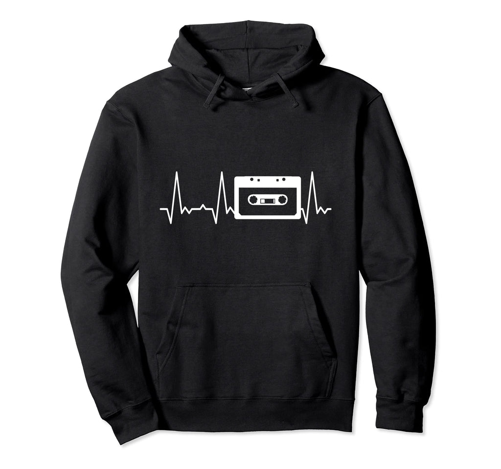 Heartbeat Cassette Tape Hoodie - Custom Art Print Unisex - T-Shirt, Sweatshirt, Hoodie