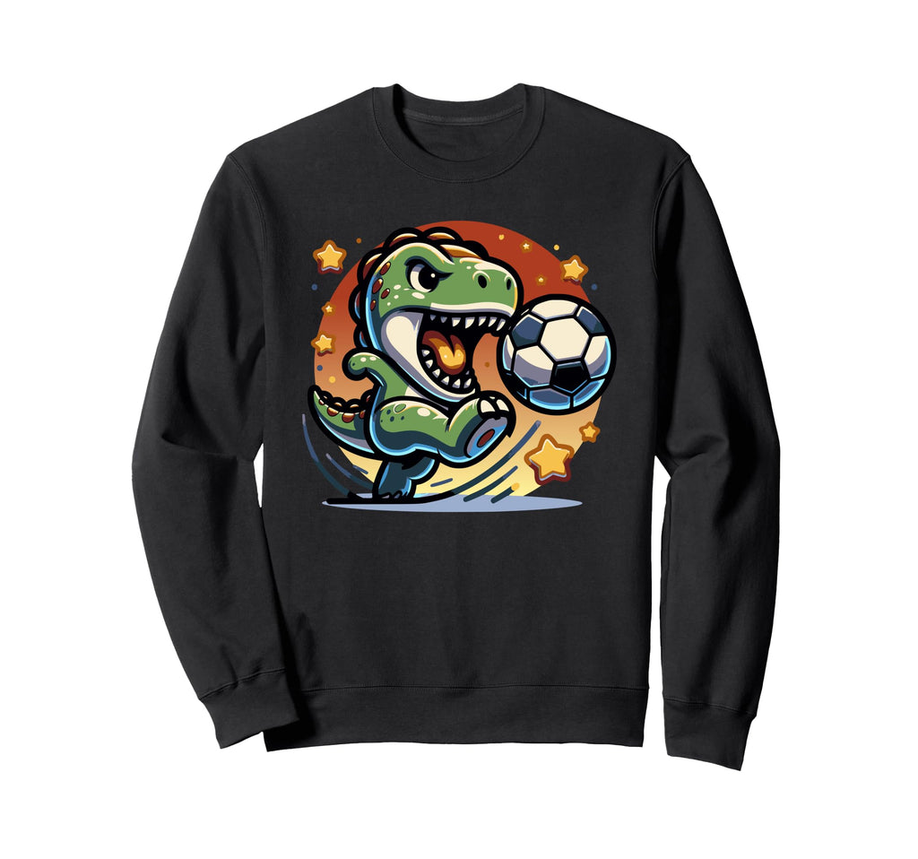 T Rex Dinosaur Soccer Player Sweatshirt - Casual Everyday Wear Unisex - T-Shirt, Sweatshirt, Hoodie