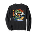 T Rex Dinosaur Soccer Player Sweatshirt - Casual Everyday Wear Unisex - T-Shirt, Sweatshirt, Hoodie