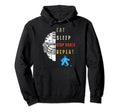 Eat Sleep Stop Goals Repeat Bday Hny Hoodie - Trendy Graphic for Adults - T-Shirt, Sweatshirt, Hoodie
