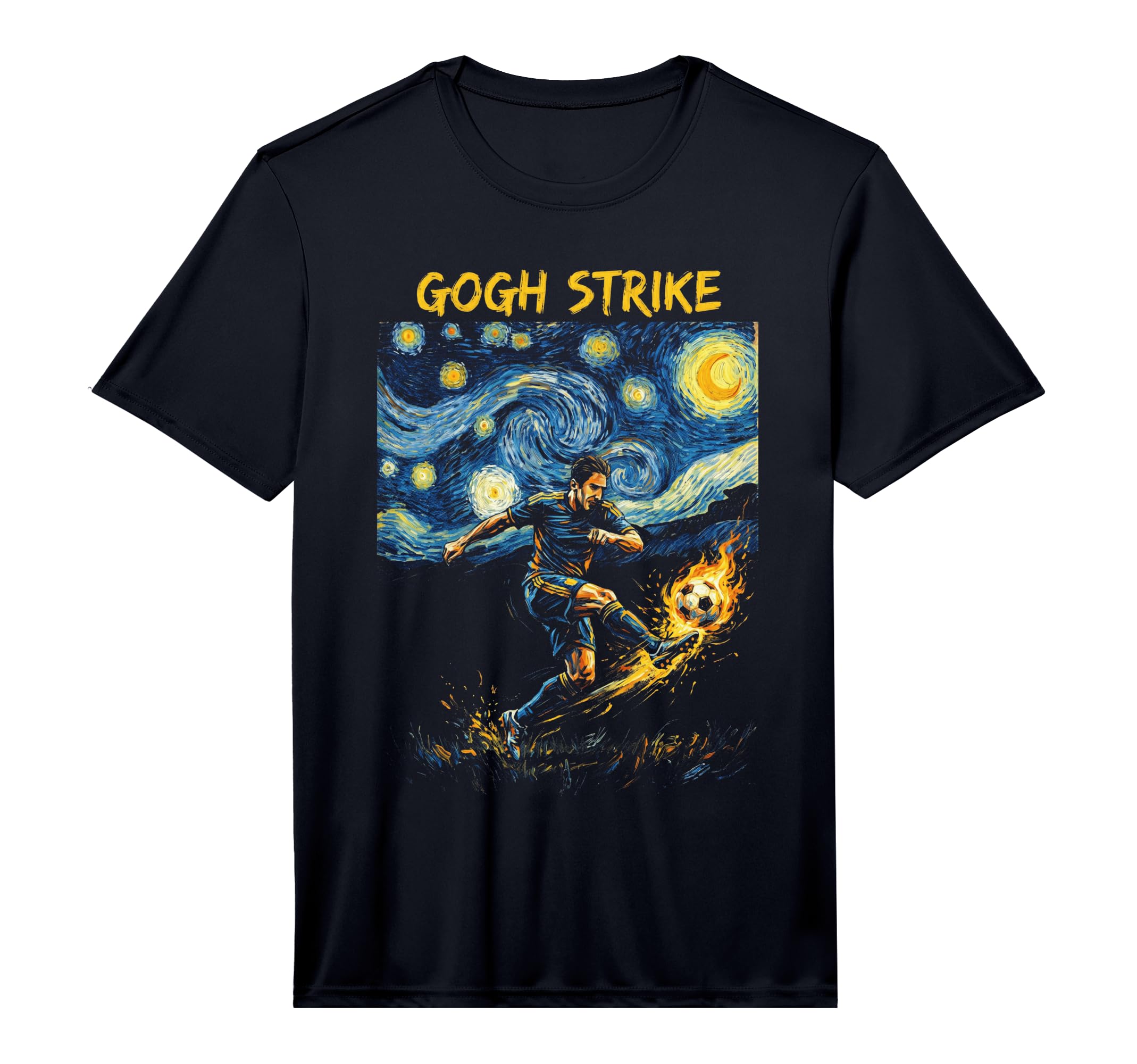 Gogh Strike Soccer Van Gogh Player Art T-Shirt - Streetwear Style Unisex - T-Shirt, Sweatshirt, Hoodie