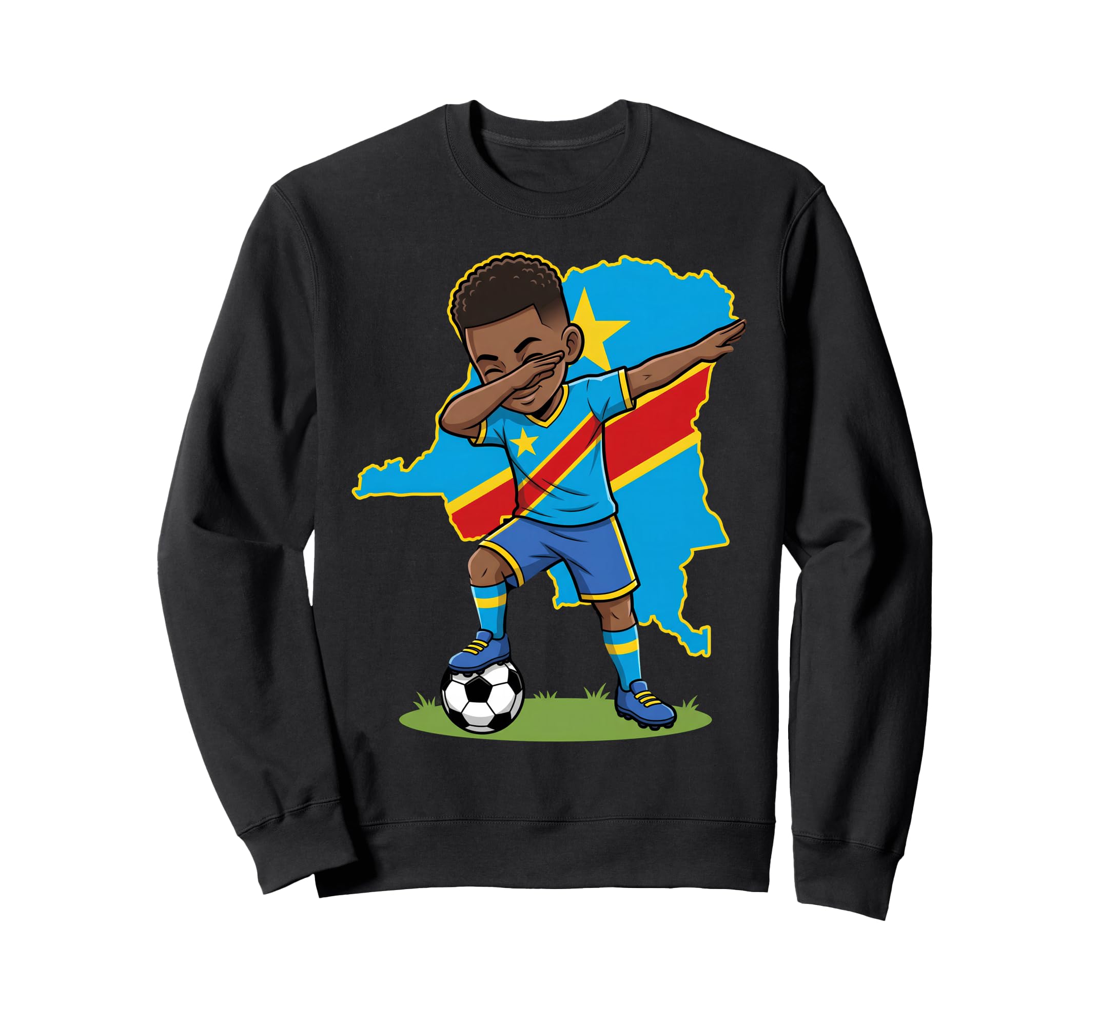 Dr Congo Soccer Dab Flag Football Sweatshirt - Graphic Print for Adults - T-Shirt, Sweatshirt, Hoodie