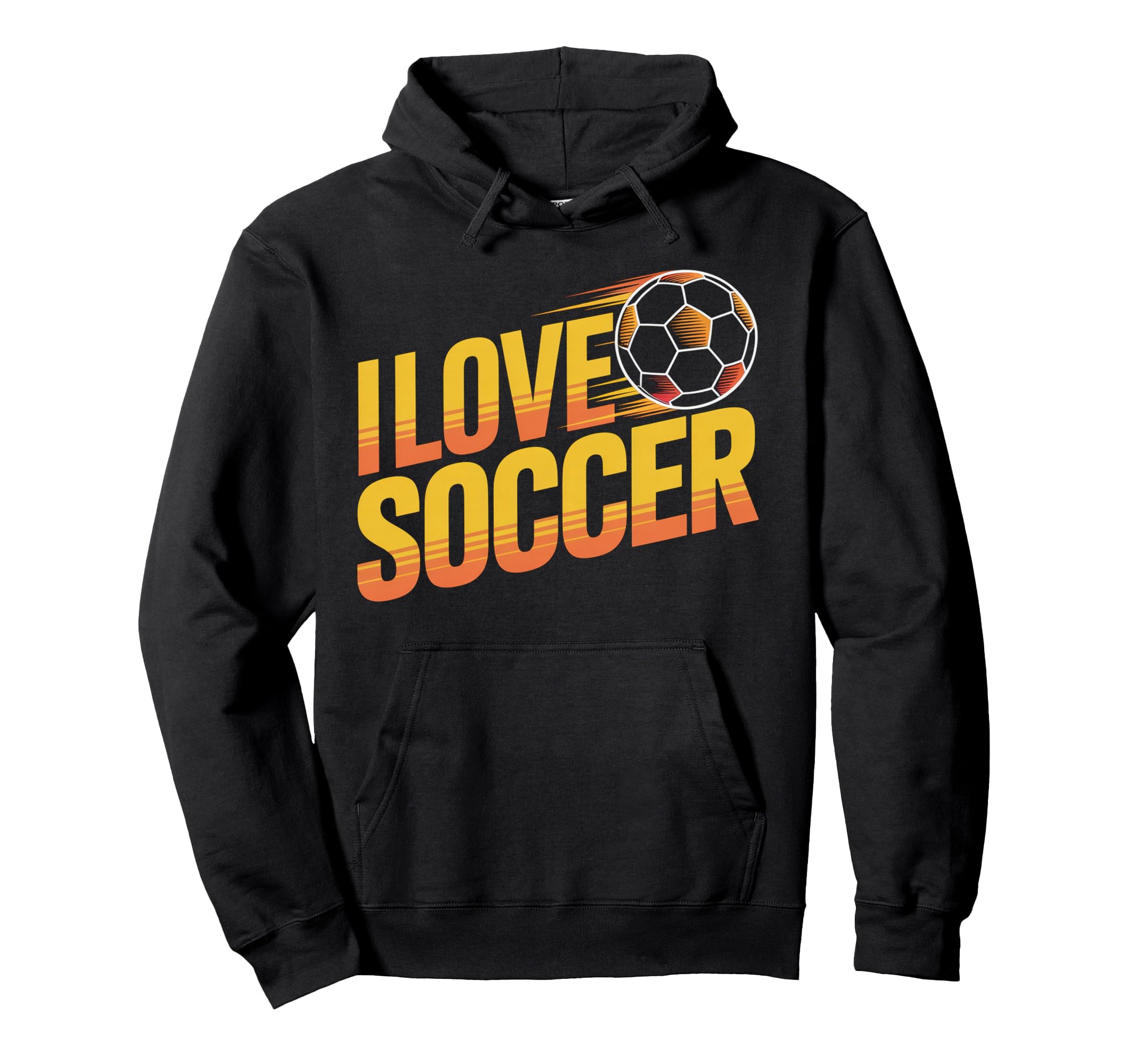 I Love Soccer Enthusiast Hoodie - Casual Everyday Wear for Adults - T-Shirt, Sweatshirt, Hoodie