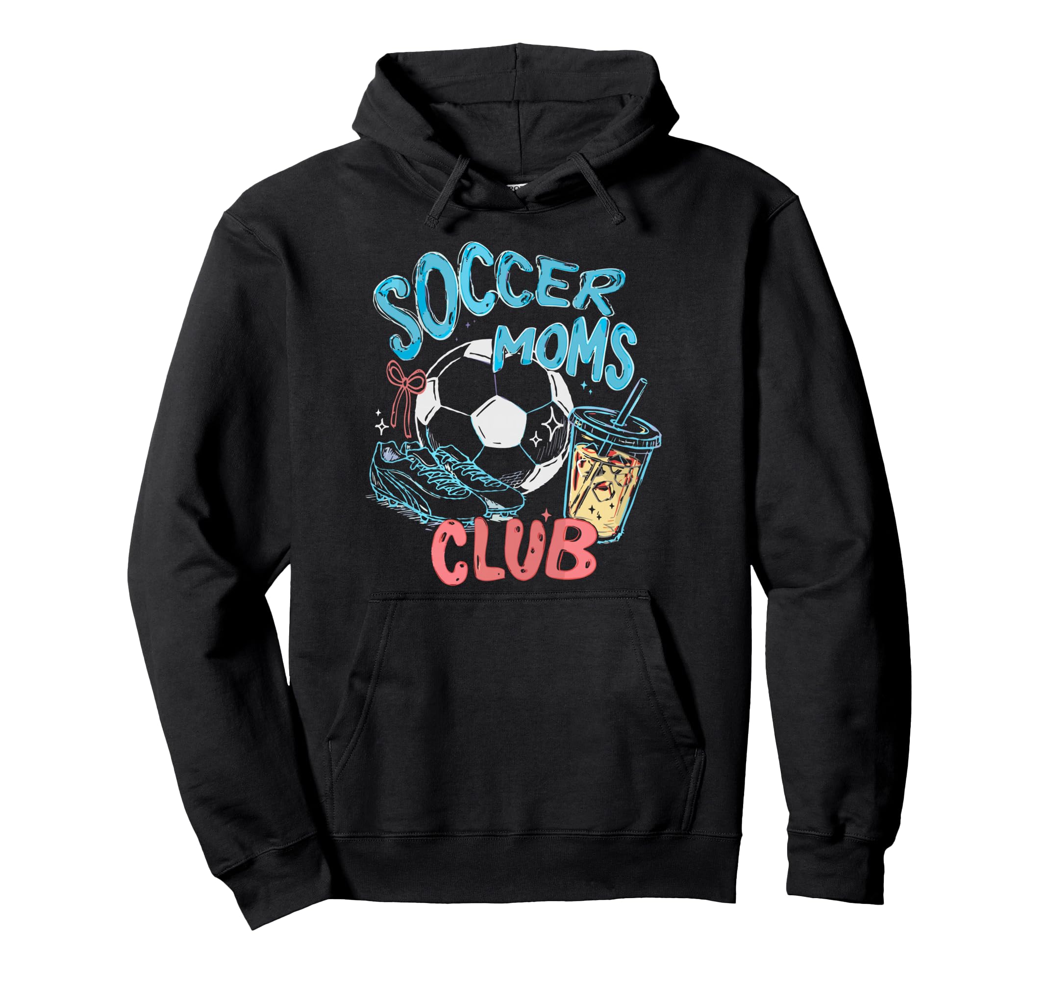 Soccer Moms Club Game Day Sports Baller Hoodie - Custom Art Print Unisex - T-Shirt, Sweatshirt, Hoodie