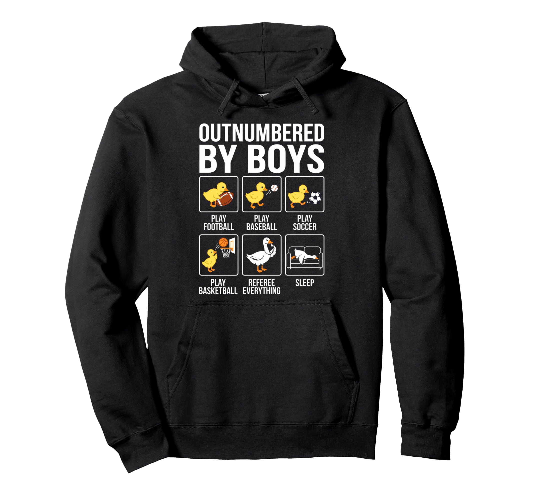 Outnumbered Ducklings Football Soccer Hoodie - Aesthetic Graphic Men Women - T-Shirt, Sweatshirt, Hoodie