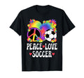 Peace Love Soccer Lover 60S 70S Hippie T-Shirt - Trendy Graphic Unisex - T-Shirt, Sweatshirt, Hoodie