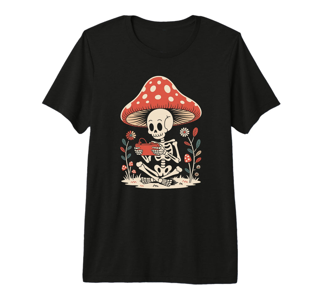 Goblincore Nature Skeleton Gaming T-Shirt - Fun Novelty Design for Adults - T-Shirt, Sweatshirt, Hoodie