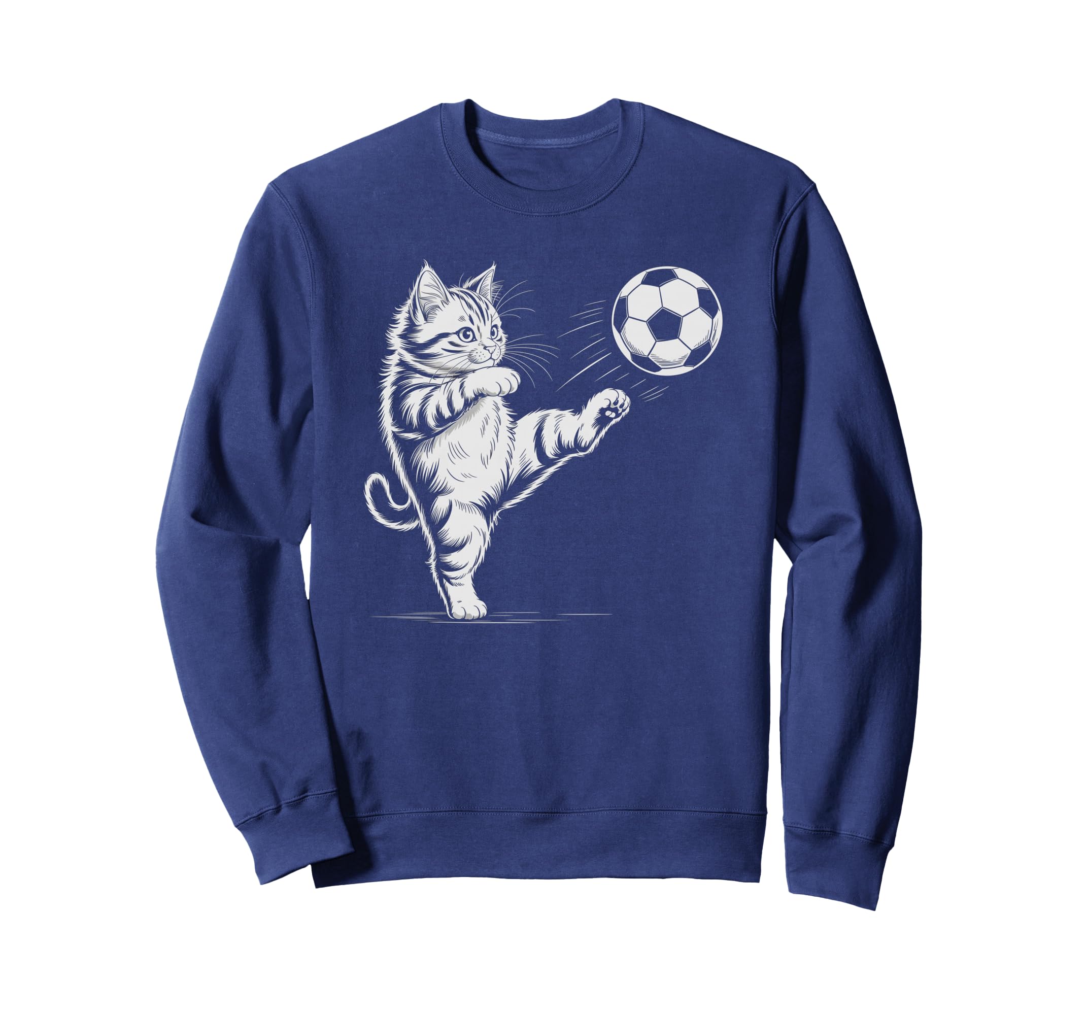 Soccer Cat Star Player Score Game Sweatshirt - Trendy Graphic Men Women - T-Shirt, Sweatshirt, Hoodie