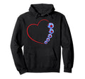 Soccer Love Heart And Football Fusion Hoodie - Streetwear Style for Adults - T-Shirt, Sweatshirt, Hoodie