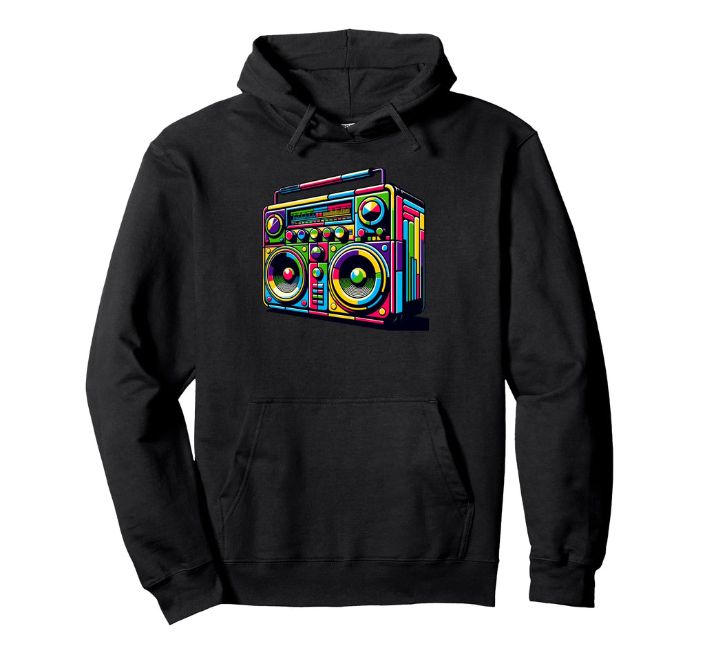 Boombox Old School 80S Music Hip Hop Hoodie - Streetwear Style Men Women - T-Shirt, Sweatshirt, Hoodie