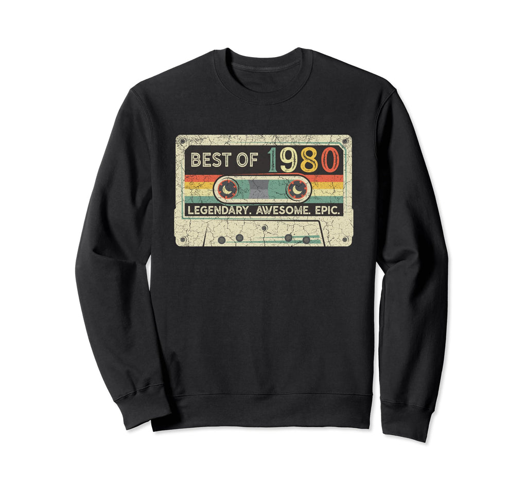 1980 Cassette Tape 42Th Birthday Sweatshirt - Casual Everyday Wear Unisex - T-Shirt, Sweatshirt, Hoodie
