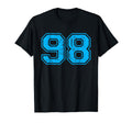 Number 98 Varsity Distressed Sport Team T-Shirt - Streetwear Style Unisex - T-Shirt, Sweatshirt, Hoodie