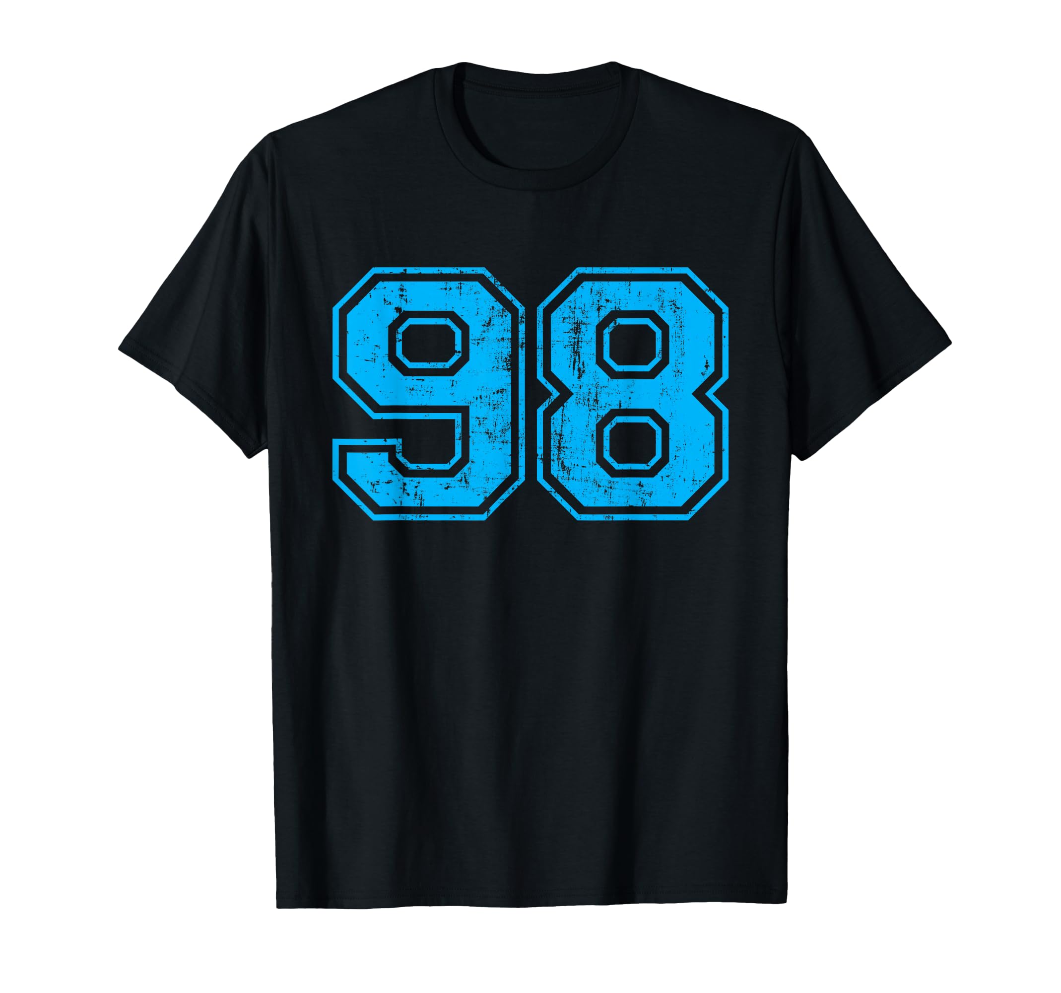 Number 98 Varsity Distressed Sport Team T-Shirt - Streetwear Style Unisex - T-Shirt, Sweatshirt, Hoodie