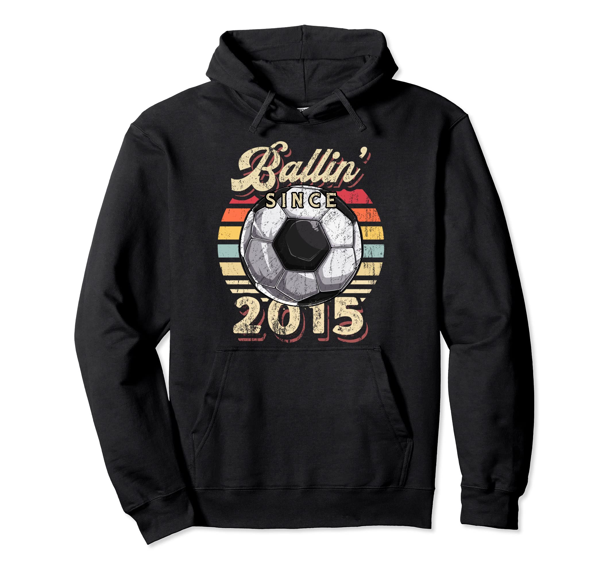 Ballin Since 2015 7Th Soccer Birthday Hoodie - Novelty Apparel for Adults - T-Shirt, Sweatshirt, Hoodie
