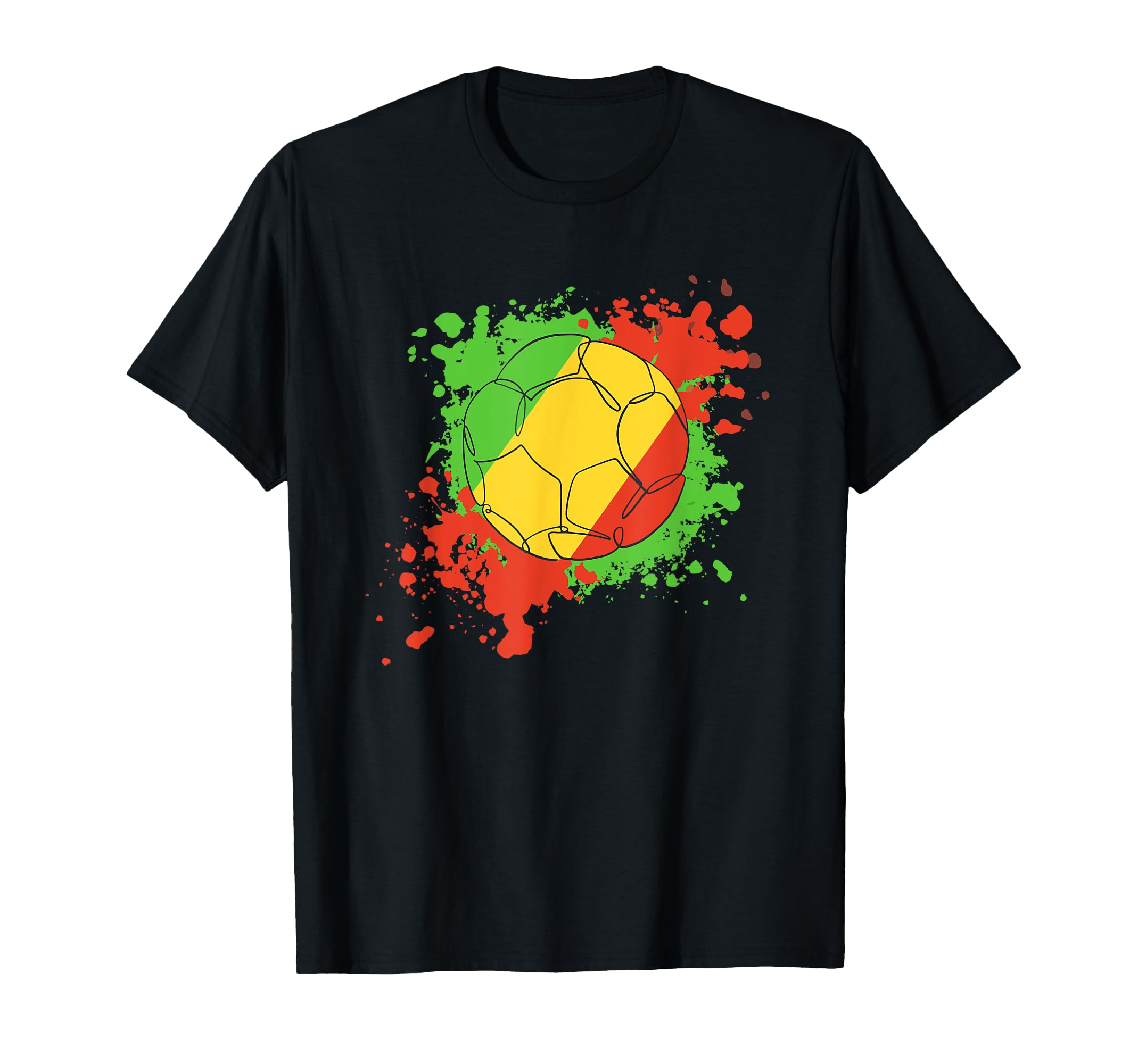 Soccer Ball Flag Mali T-Shirt - Novelty Apparel for Adults - T-Shirt, Sweatshirt, Hoodie