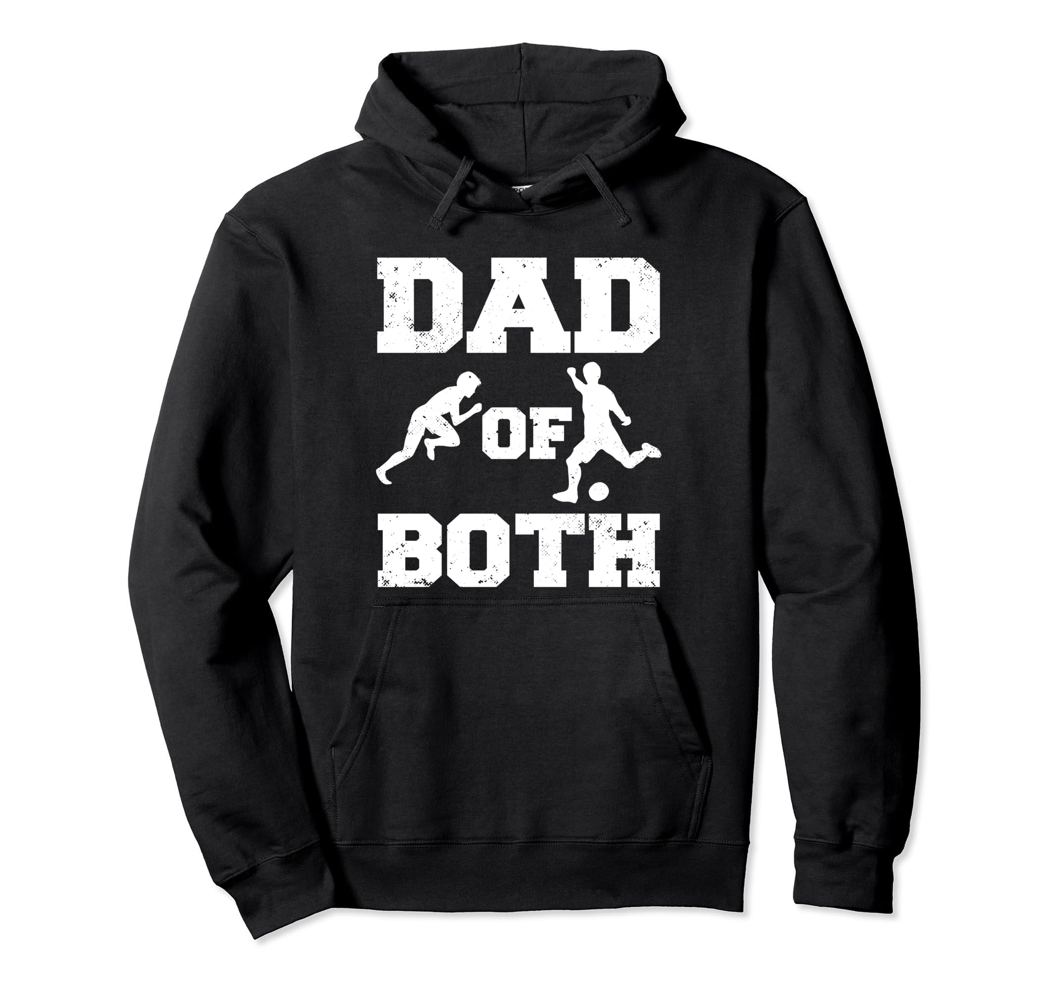 Dad Both Funny Track And Field Soccer Dad Hoodie - Graphic Print Men Women - T-Shirt, Sweatshirt, Hoodie