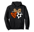 Soccer Basketball Heart Funny Soccer Hoodie - Unique Graphic for Adults - T-Shirt, Sweatshirt, Hoodie