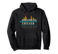 Chicago Skyline Illinois Pride Hoodie - Graphic Print Unisex - T-Shirt, Sweatshirt, Hoodie