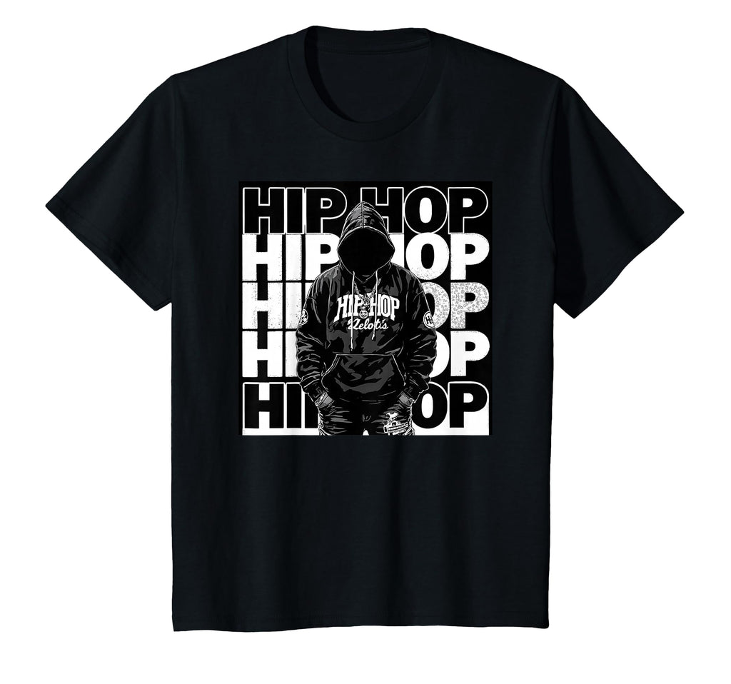 Old School Rapper Hip Hop Hoodie - Fun Novelty Design for Adults - T-Shirt, Sweatshirt, Hoodie