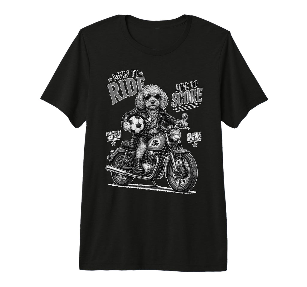Chihuahua Motorbike Love Footbal Soccer T-Shirt - Custom Art Print Unisex - T-Shirt, Sweatshirt, Hoodie
