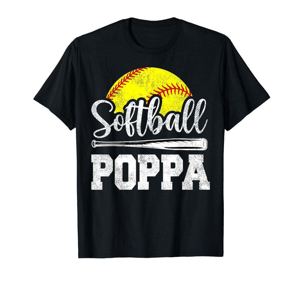 Softball Poppa Softball Player T-Shirt - Fun Novelty Design for Adults - T-Shirt, Sweatshirt, Hoodie