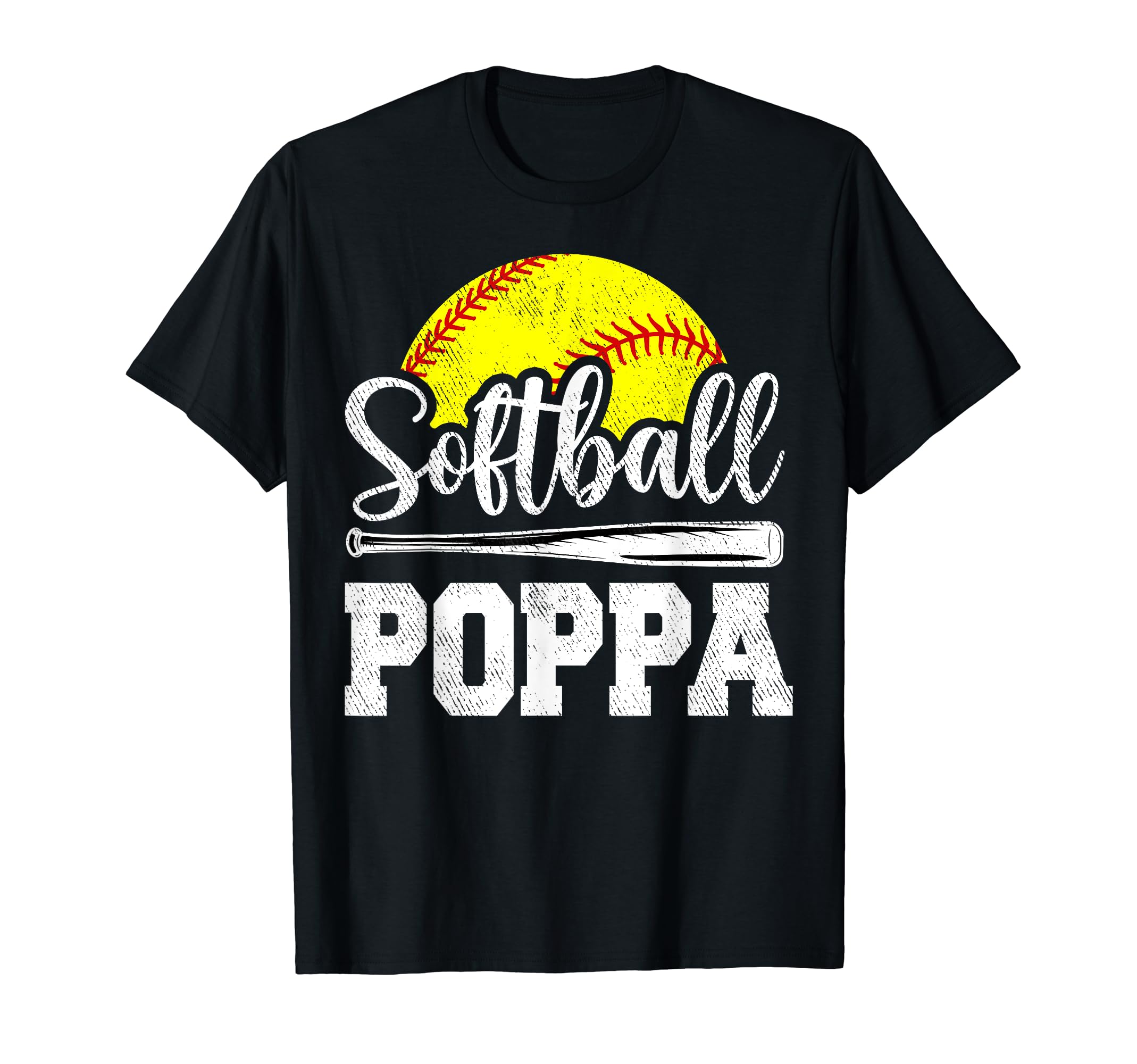 Softball Poppa Softball Player T-Shirt - Fun Novelty Design for Adults - T-Shirt, Sweatshirt, Hoodie