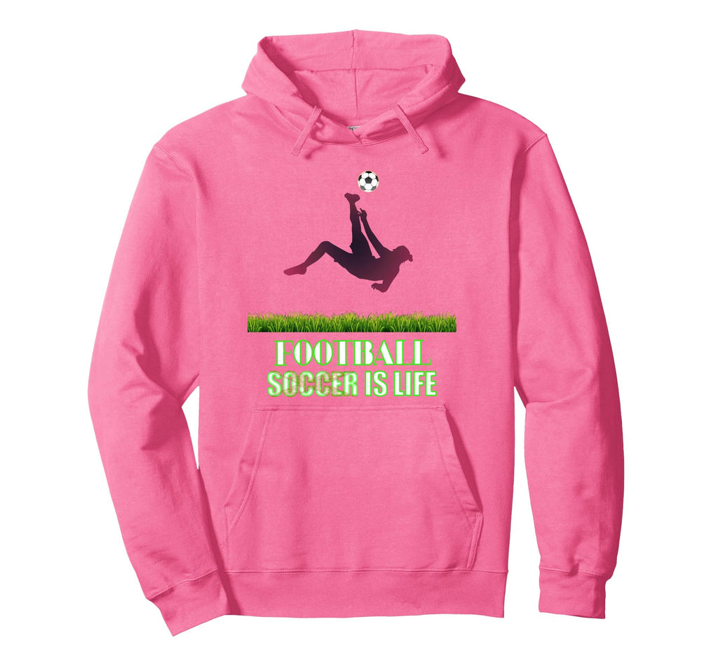 Soccer Is Life Bold Modern Hoodie - Novelty Apparel Unisex - T-Shirt, Sweatshirt, Hoodie