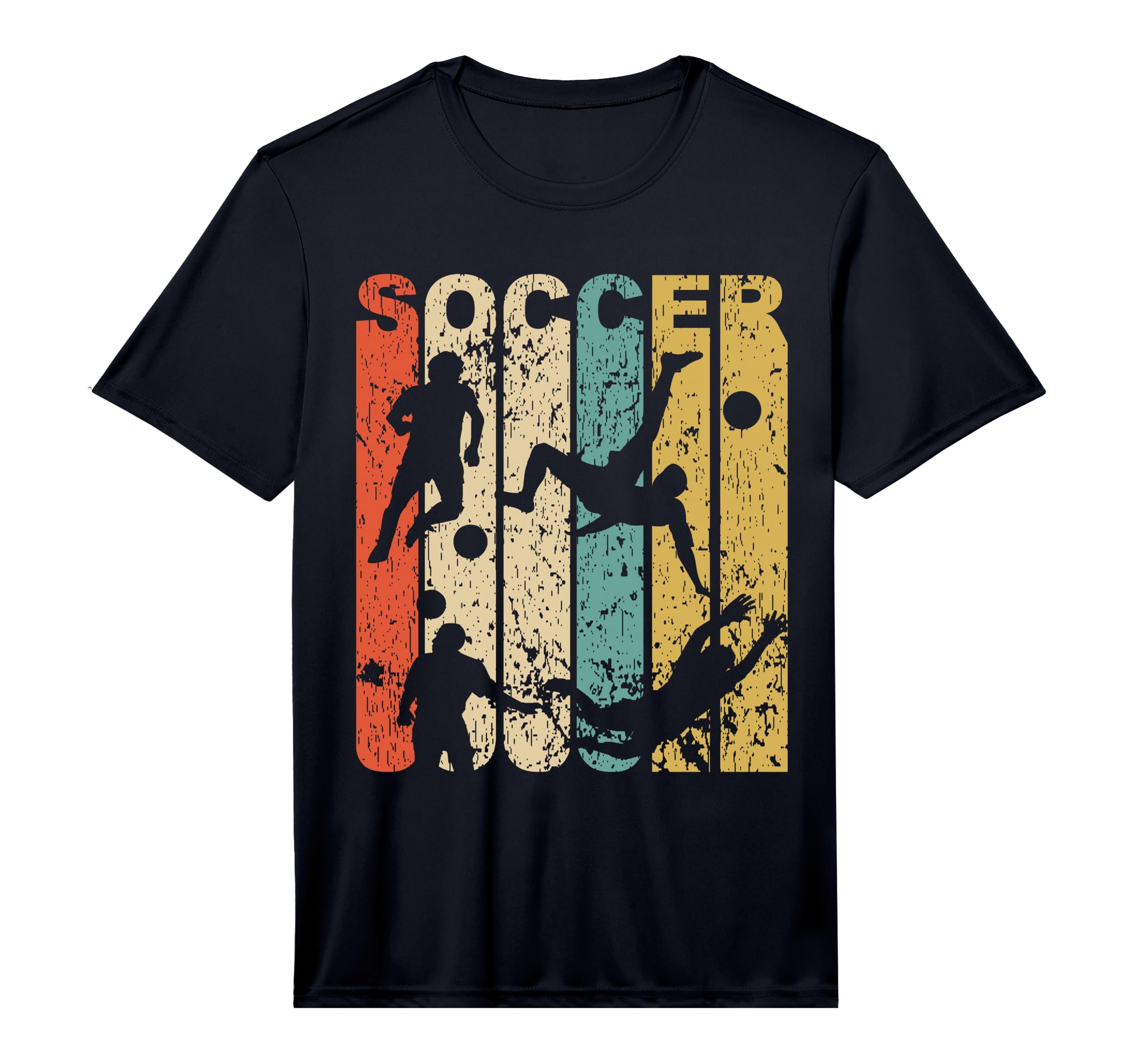 1970S Soccer Distressed Performance T-Shirt - Streetwear Style Unisex - T-Shirt, Sweatshirt, Hoodie