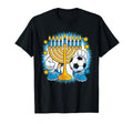 Menorah Playing Soccer Happy Hanukkah T-Shirt - Unique Graphic Men Women - T-Shirt, Sweatshirt, Hoodie