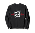 Soccer Ball Heartbeat Players And Sweatshirt - Streetwear Style Men Women - T-Shirt, Sweatshirt, Hoodie