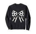 Coquette Soccer Bow Aesthetic Sweatshirt - Minimalist Print for Adults - T-Shirt, Sweatshirt, Hoodie