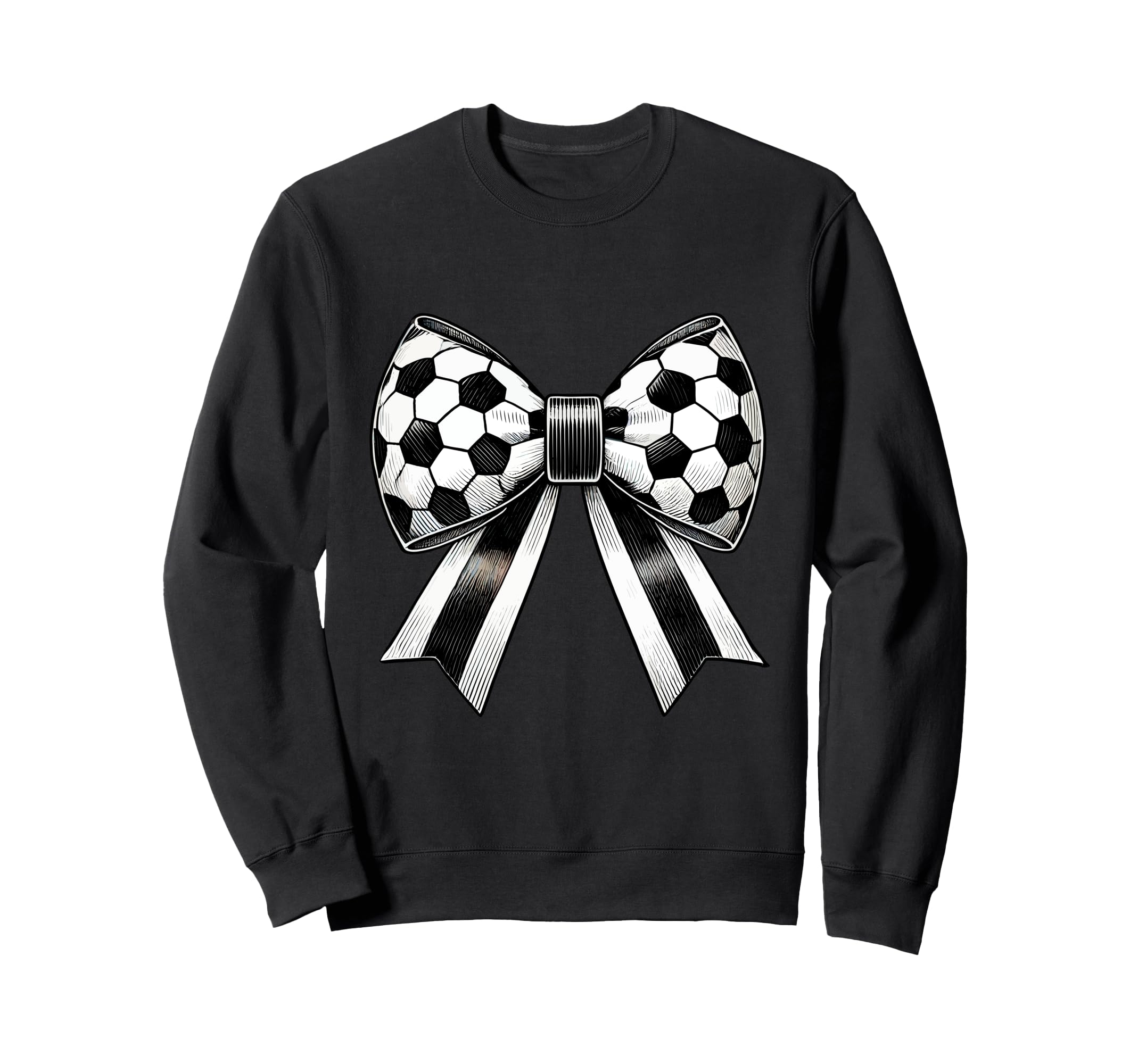 Coquette Soccer Bow Aesthetic Sweatshirt - Minimalist Print for Adults - T-Shirt, Sweatshirt, Hoodie
