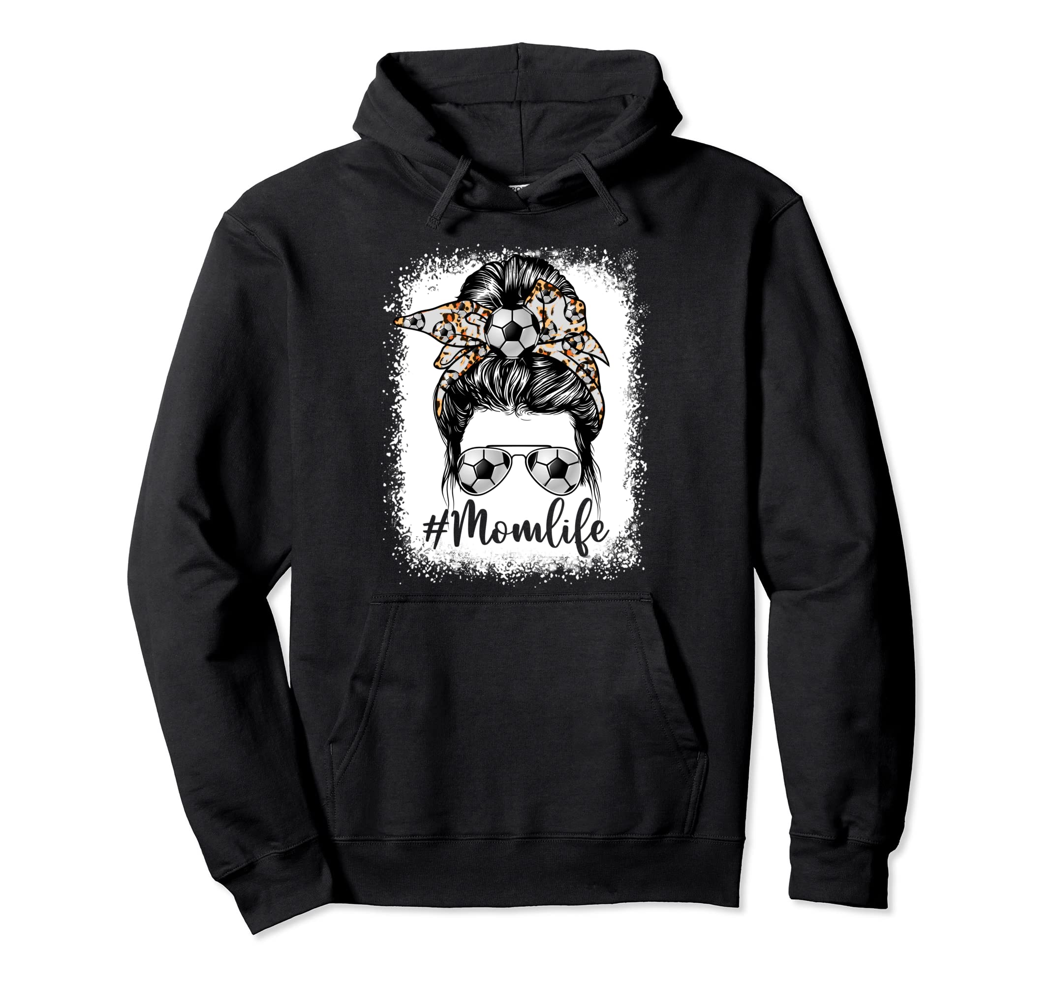 Soccer Mom Life Messy Bun Game Day Hoodie - Aesthetic Graphic Men Women - T-Shirt, Sweatshirt, Hoodie
