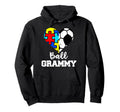 Autism Soccer Grammy Funny Autism Puzzle Hoodie - Graphic Print for Adults - T-Shirt, Sweatshirt, Hoodie