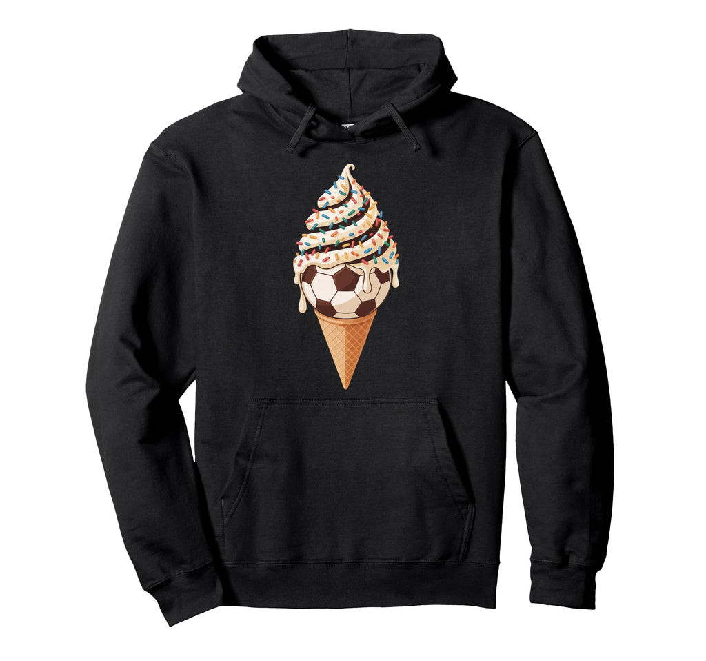 Ice Cream Soccer Ball Drip Game Soccer Hoodie - Fun Novelty Design Unisex - T-Shirt, Sweatshirt, Hoodie