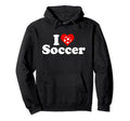 I Love Heart Soccer Football Hoodie - Fun Novelty Design Unisex - T-Shirt, Sweatshirt, Hoodie