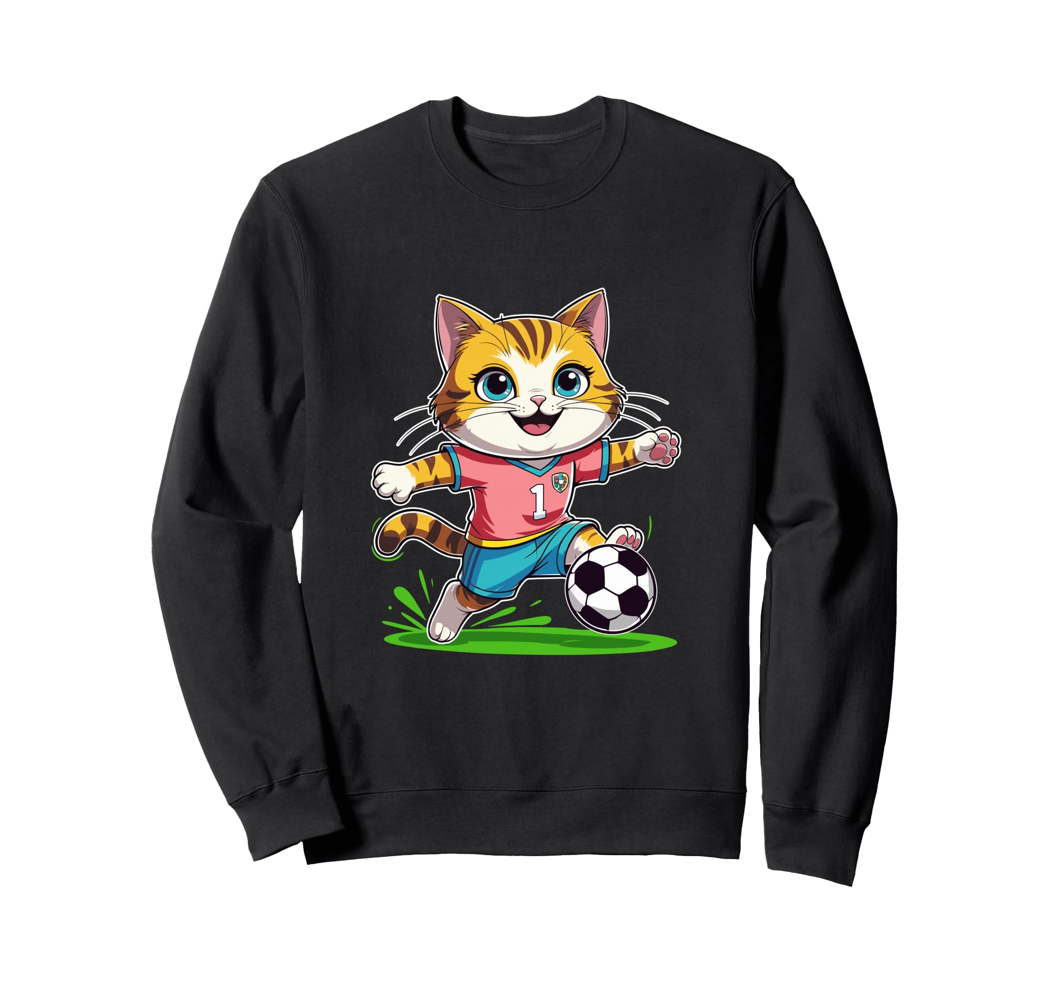 Soccer Cutie Soccer Cat Kitty Sweatshirt - Trendy Graphic Men Women - T-Shirt, Sweatshirt, Hoodie
